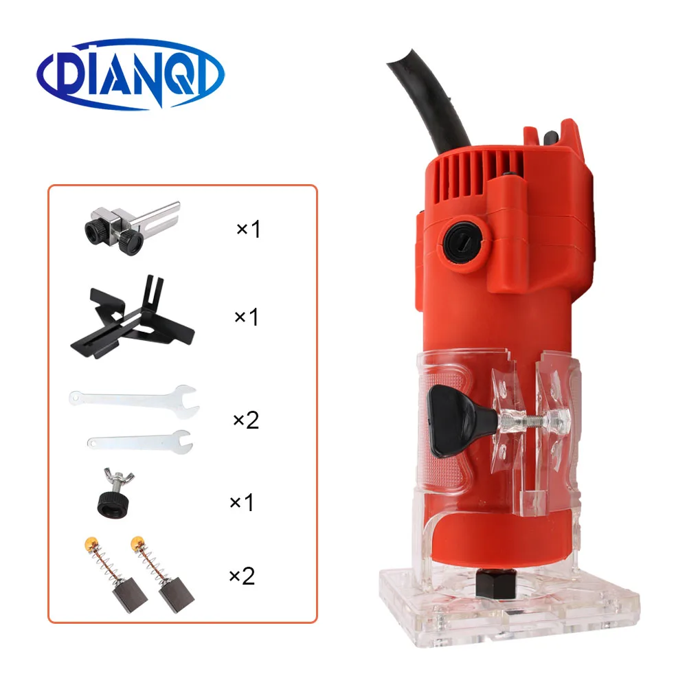 

WOOD TRIMMER 6MM HANDLING Electric WoodworKing Router Power Carpentry Plug for DIY Carpenter Tools Wood Carving Milling Cutting