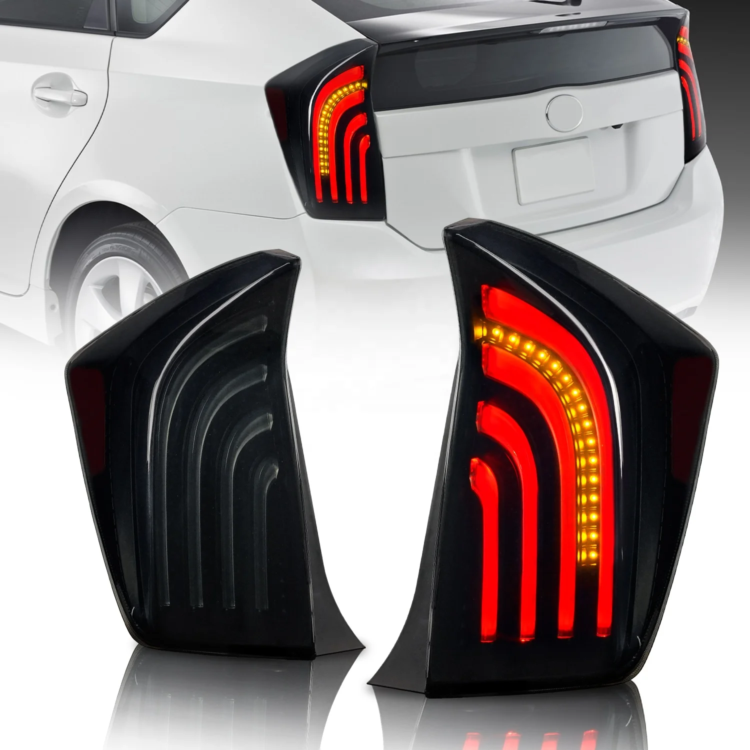 For Prius taillight 2010 2011 2012 2013 2014 2015 with parking signal +brake light For  Prius led rear light