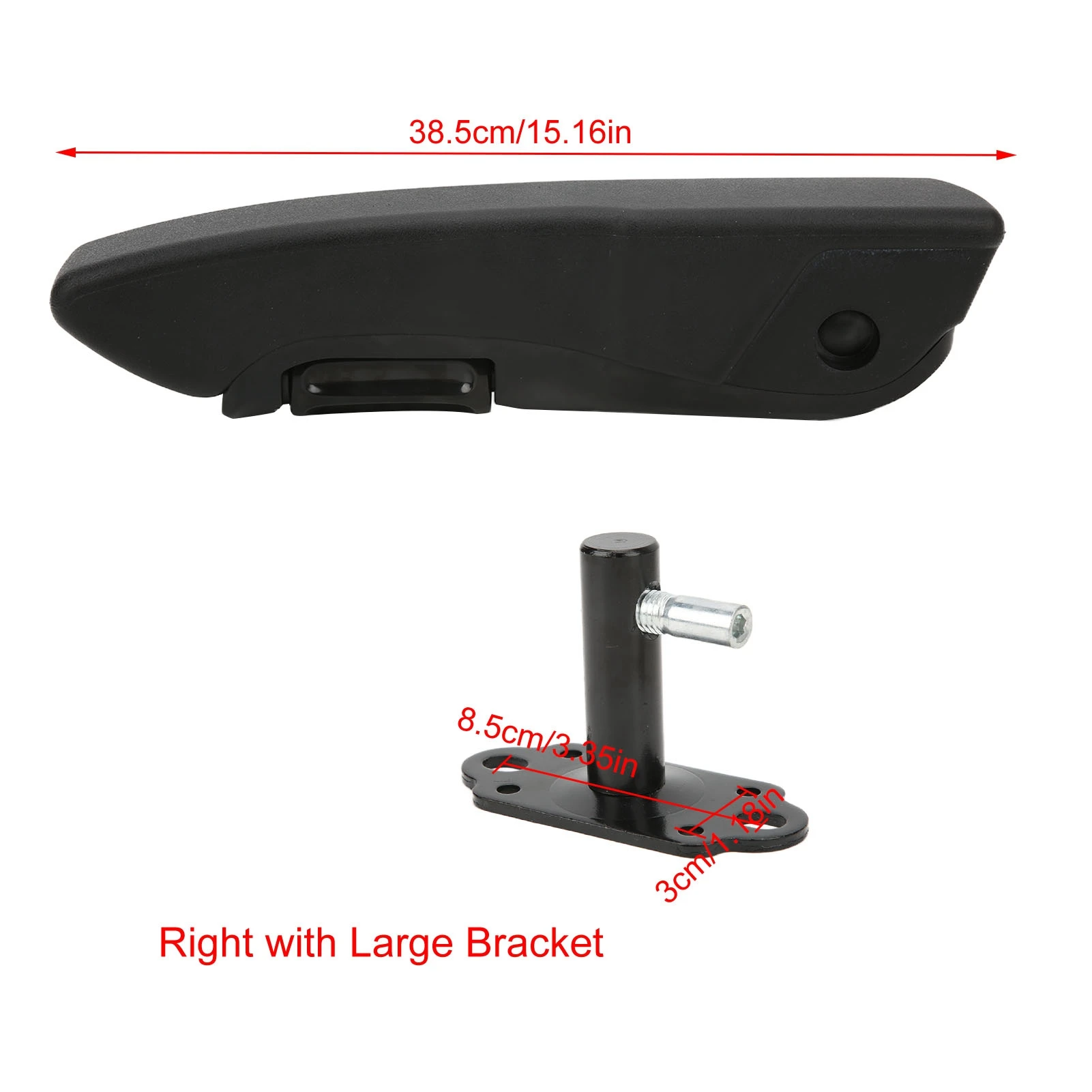 RV Truck Armrest, Universal Black Armrest Ajustable Seat Arm Rest for Heavy Truck Business Car Right Hand Drive