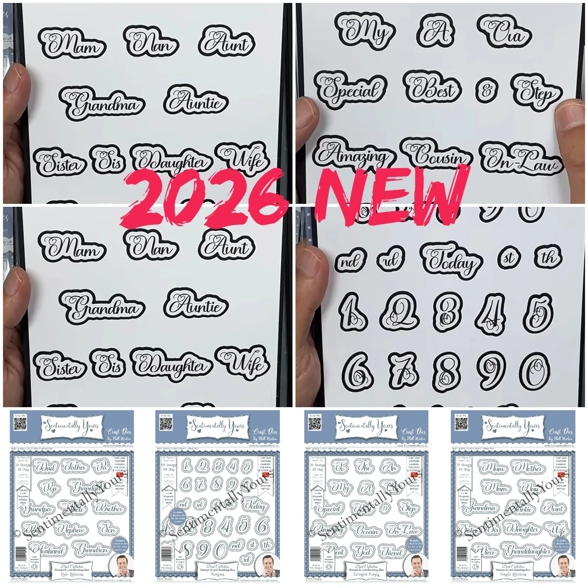 Numbers Female Relatives A5 Set Metal Cutting Dies Stamps for Scrapbooking Stamp Photo Album Decorative Embossing Cut Die DIY