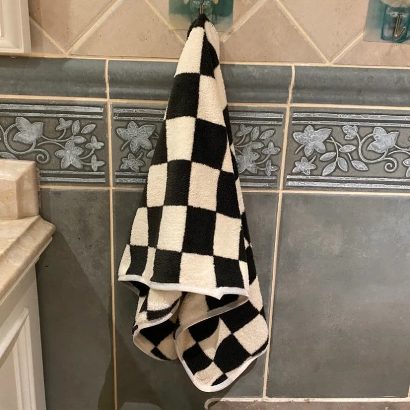 Cute Coral Fleece Face Towel Students Bathroom Washcloth 35x75cm Soft Super Absorbent Toalla Household Ins Korean Style