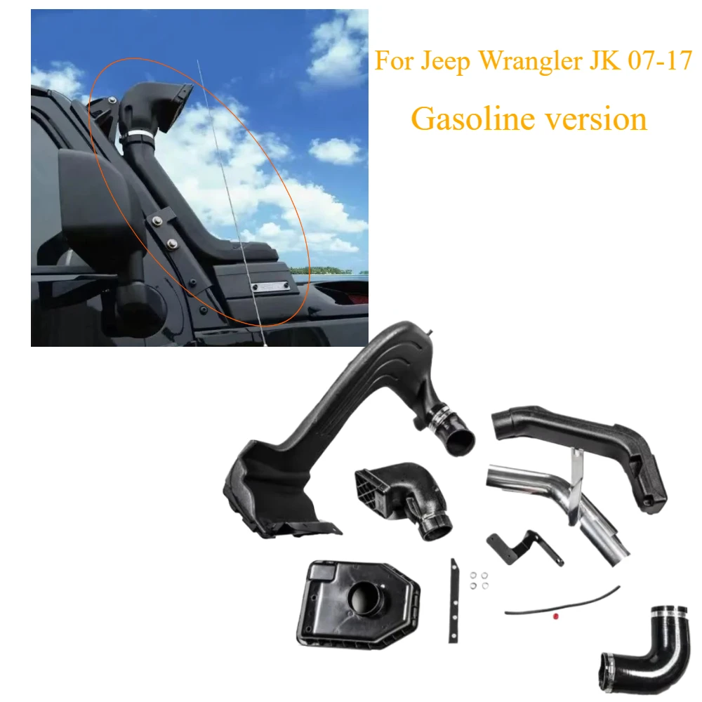 J182 Snorkel Offroad Car Parts ABS Black Snorkel Car Accessories For Jeep Wrangler JK 07-17