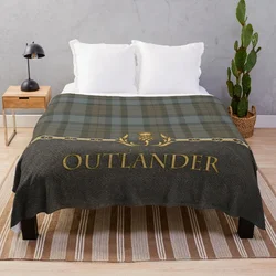 Leather and tartan - Outlander II Throw Blanket throw blanket for sofa fluffy blankets large