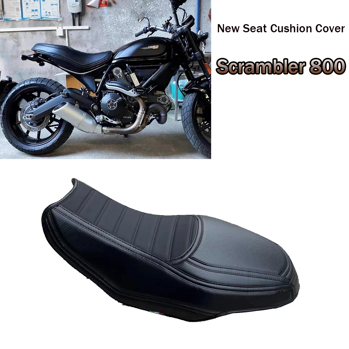New beautiful Custom Cushion Soft Seat Cover Thickening waterproof and softening for DUCATI Scrambler 800 free Scrambler800