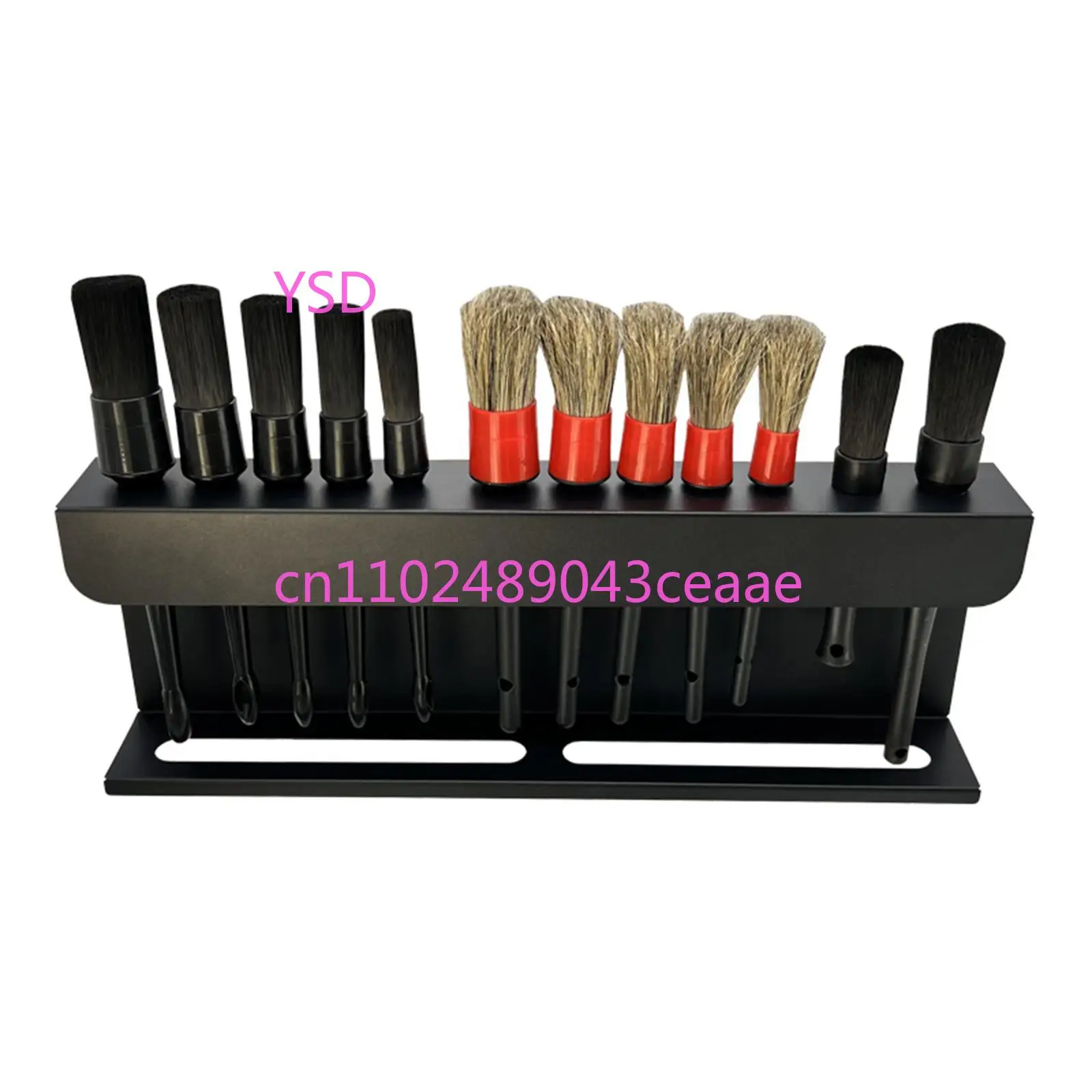 

Detailing Brush Holder Spray Bottle Storage Rack Alloy Car Brush Organizer for Auto Cleaning Detailing Tools Storage Garage