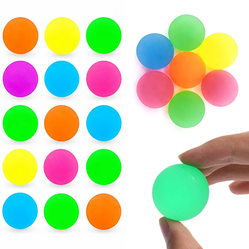 20/50PCS Random Color Bounce Balls Solid Colors Elastic Ball Suitable for School Rewards Party Bag Fillers Carnival Activity ZYF