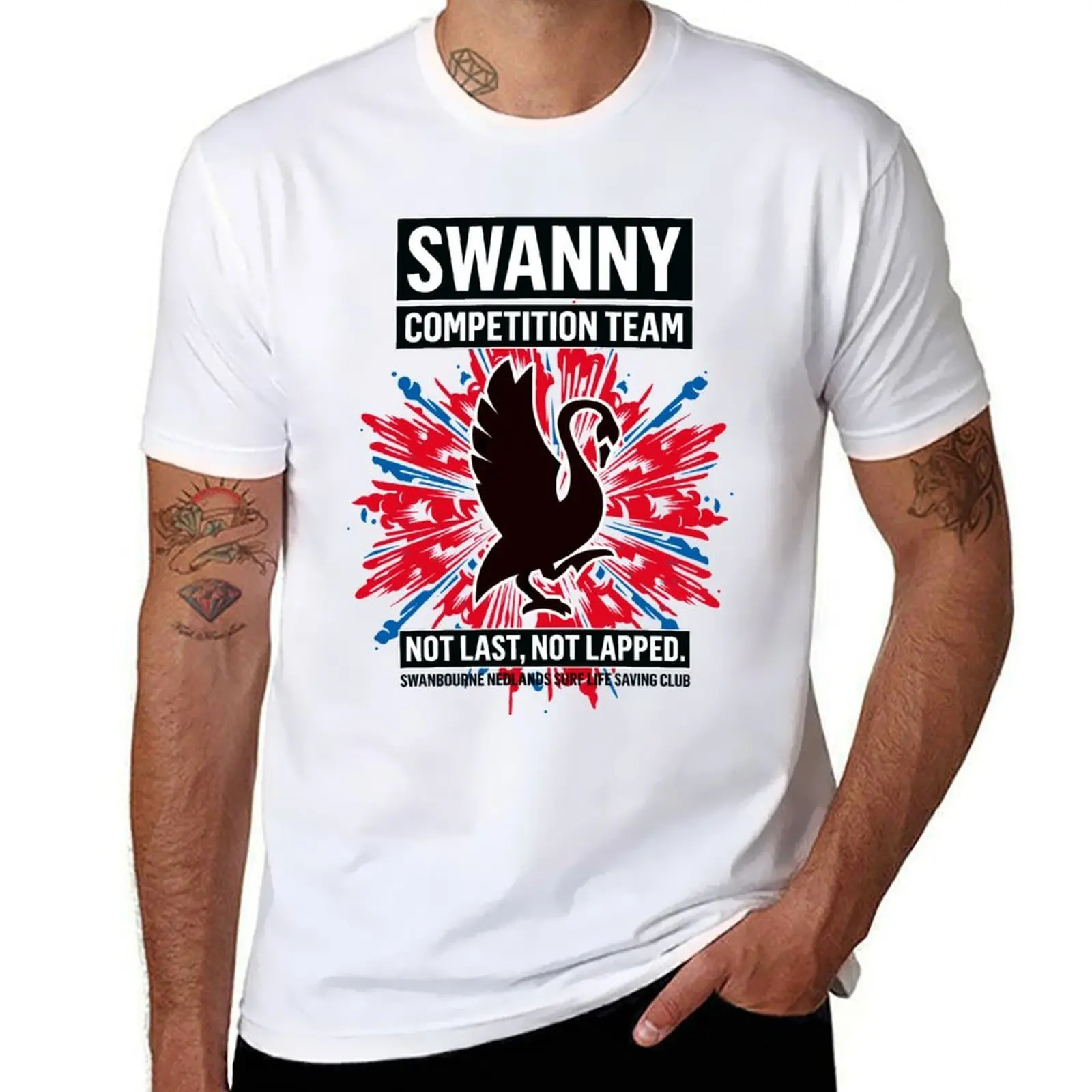 

Футболка Swanny- Not Last, Not Lapped, мужская футболка из 100% хлопка, роскошная брендовая футболка, футболка с индивидуальным принтом