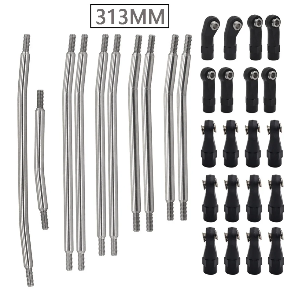 110 RC 車両用ステンレススチール製プルロッド、SCX10 II AX90046 互換モデル向けに設計、改良されたサスペンションを備えています