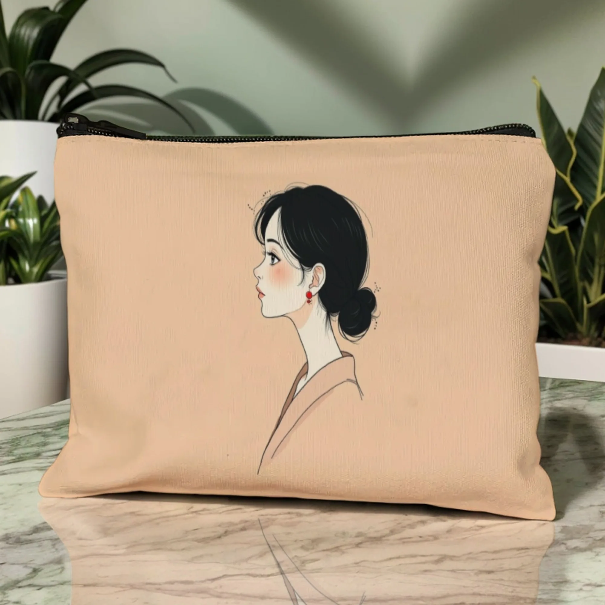 حقيبة مكياج أنيقة وبسيطة للفتيات بسحاب، سعة كبيرة، منظم مستحضرات التجميل، حقيبة أدوات الزينة للسفر للنساء والفتيات #6