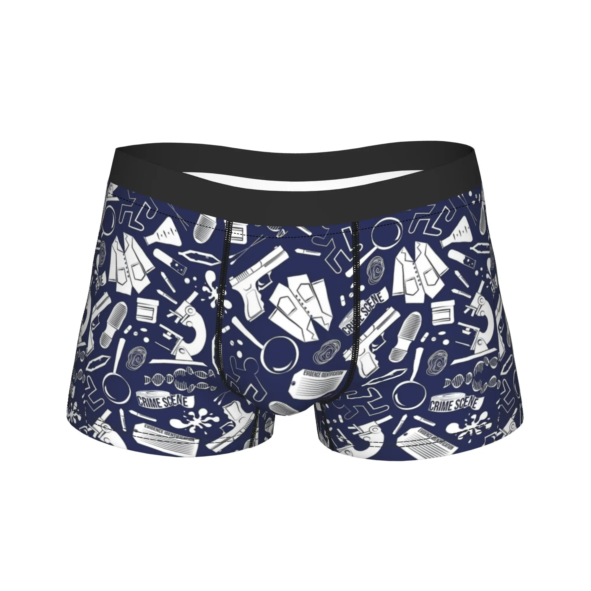 Custom Biology And Chemistry Forensics Underwear  Men Underpants Print Comfortable Boxer Shorts Hot Sale Shorts Briefs Plus Size