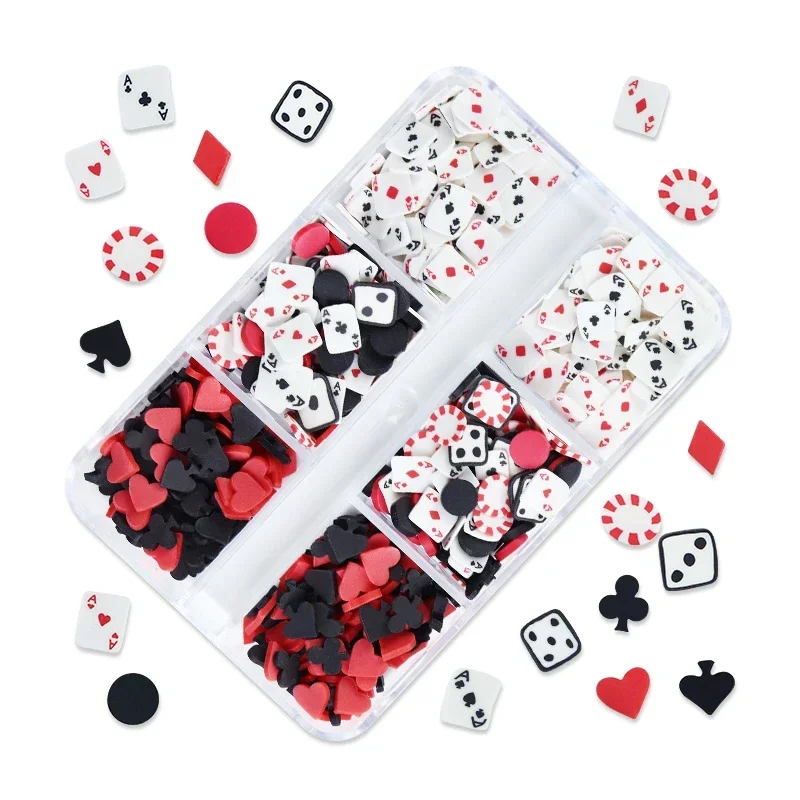 Poker Clay Slices For DIY Epoxy Resin Mold Jewelry Fillings