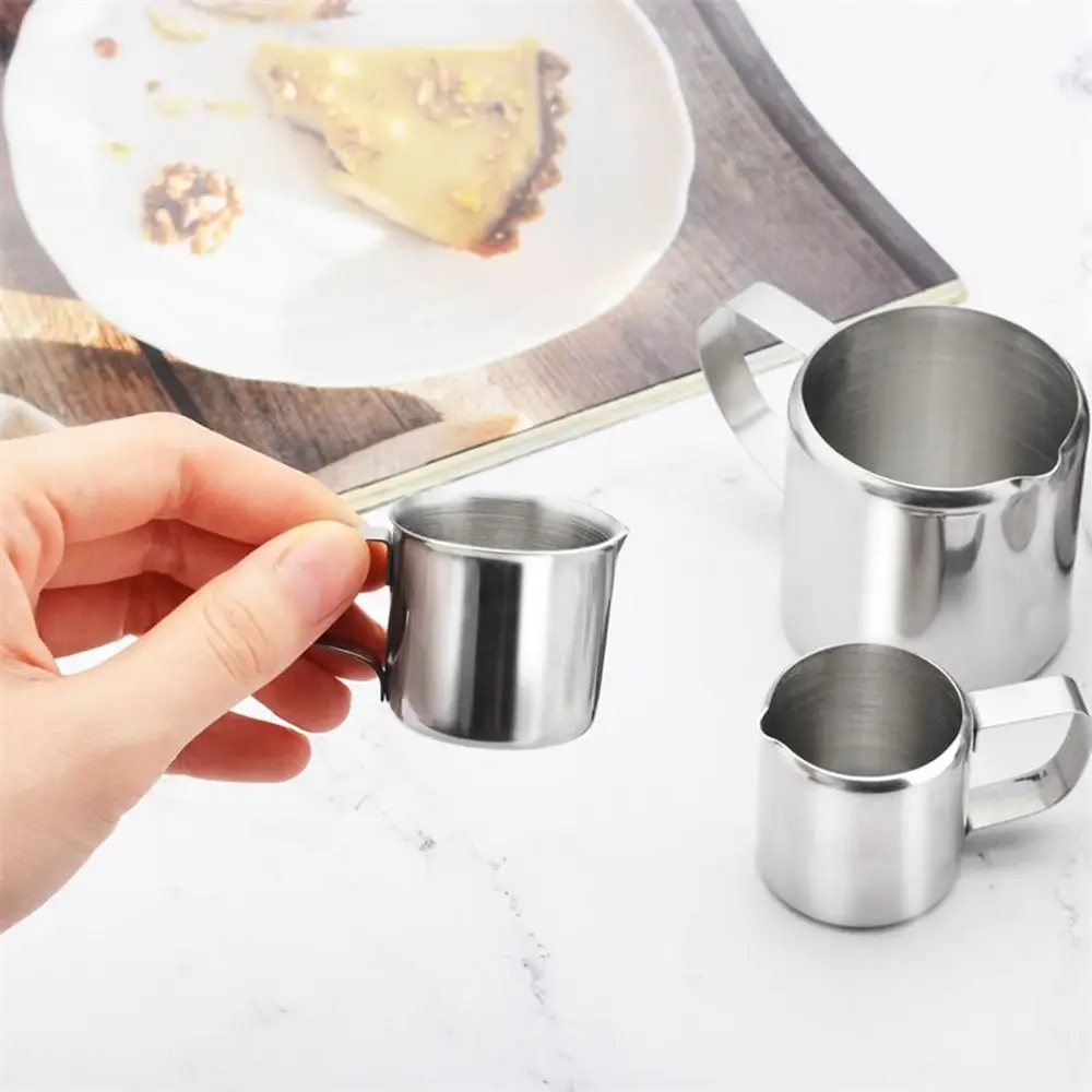 1oz, 2oz, 3oz, 5oz, 10oz Durable Stainless Steel Milk Frothing Jug Coffee Cream Pitcher Cup Latte Art Spout Coffee Accessories