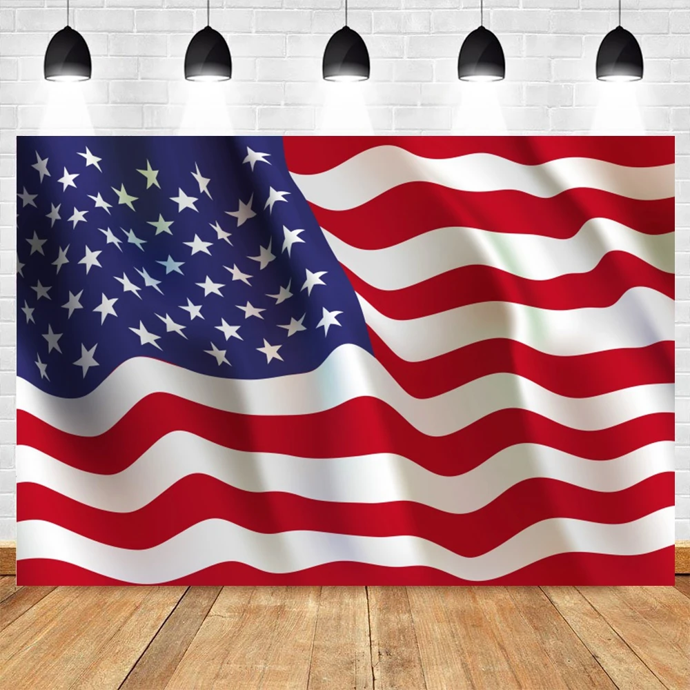 American July 4 Independence Day Photography Backdrop American Flag National Patriotic Party Labor Day Photographic Background