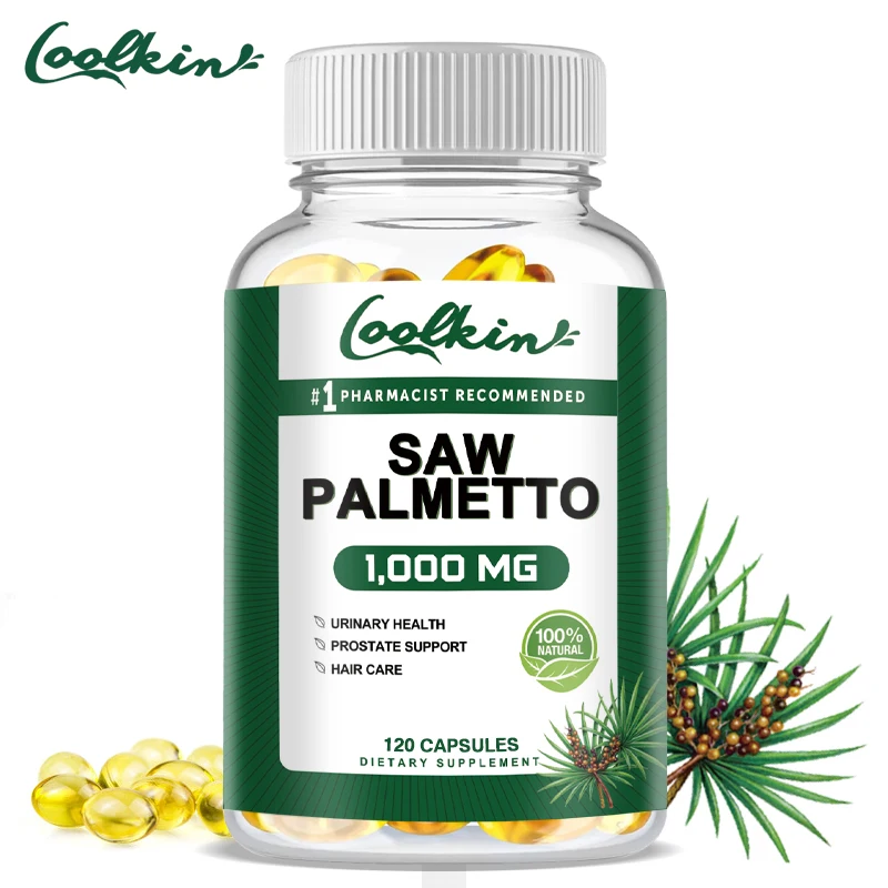 Saw Palmetto Capsules 1000mg - Promotes Prostate Health, Blocks DHT and Prevents Hair Loss