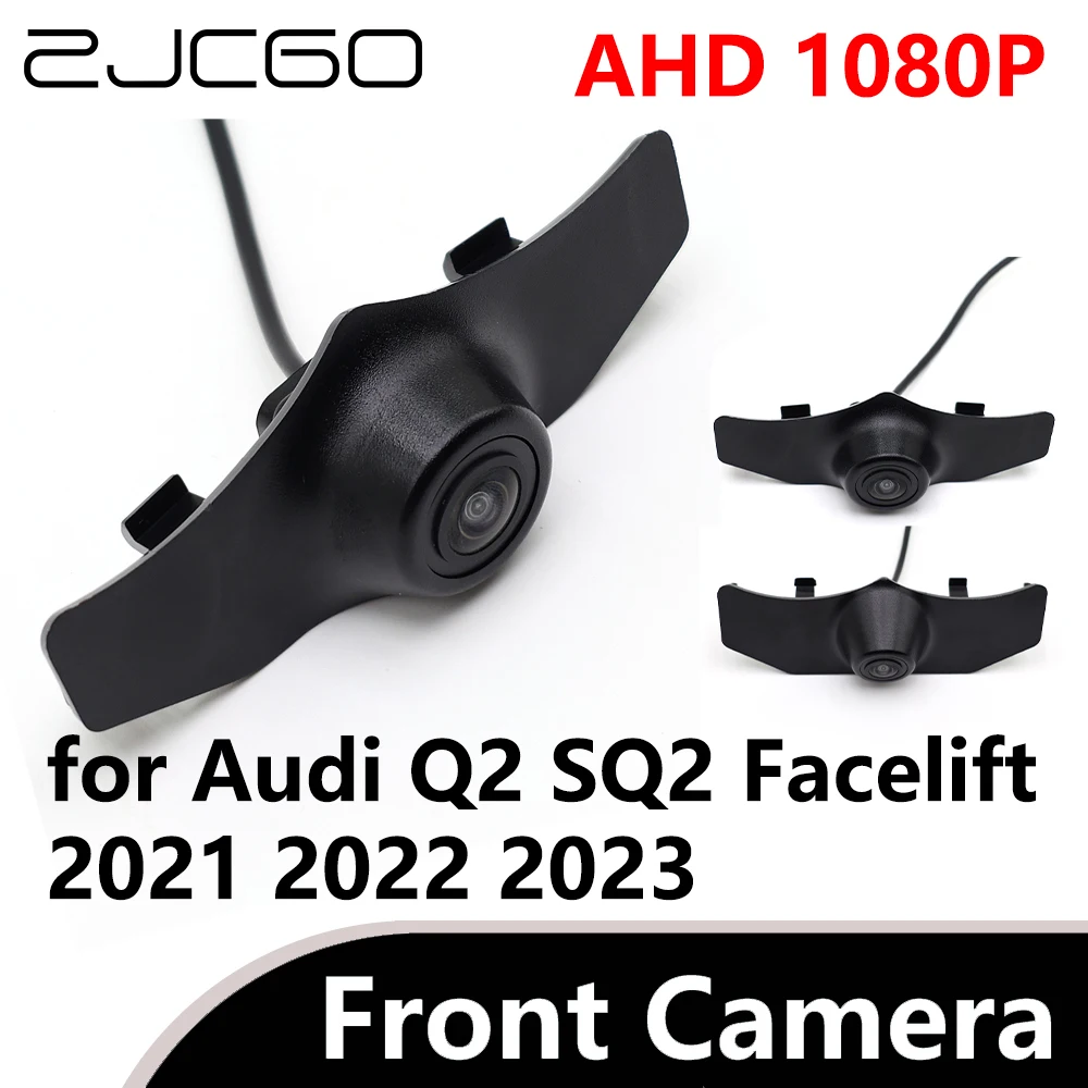 

ZJCGO AHD 1080P CVBS 480P 170° Car Parking LOGO Front View Camera waterproof for Audi Q2 SQ2 Facelift 2021 2022 2023