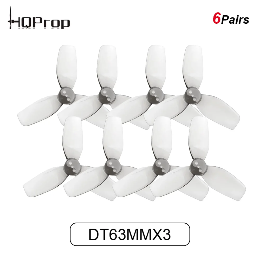 6 Pairs HQProp DT63MMX3 V2 for DollyFly25 FPV Drone 2CW+2CCW Poly Carbonate for DollyFly25 DIY RC FPV Quadcopter Drone Parts