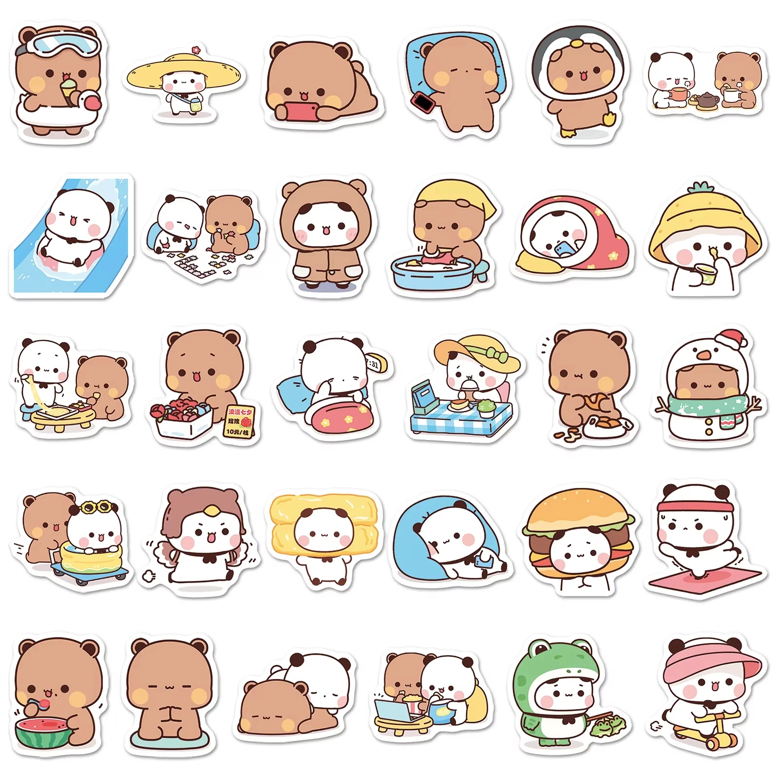 50Pcs Bubu Dudu Yeri Stickers Bubu Decals For Phone Laptop Suitcase Notebook Skateboard Waterproof Stickers