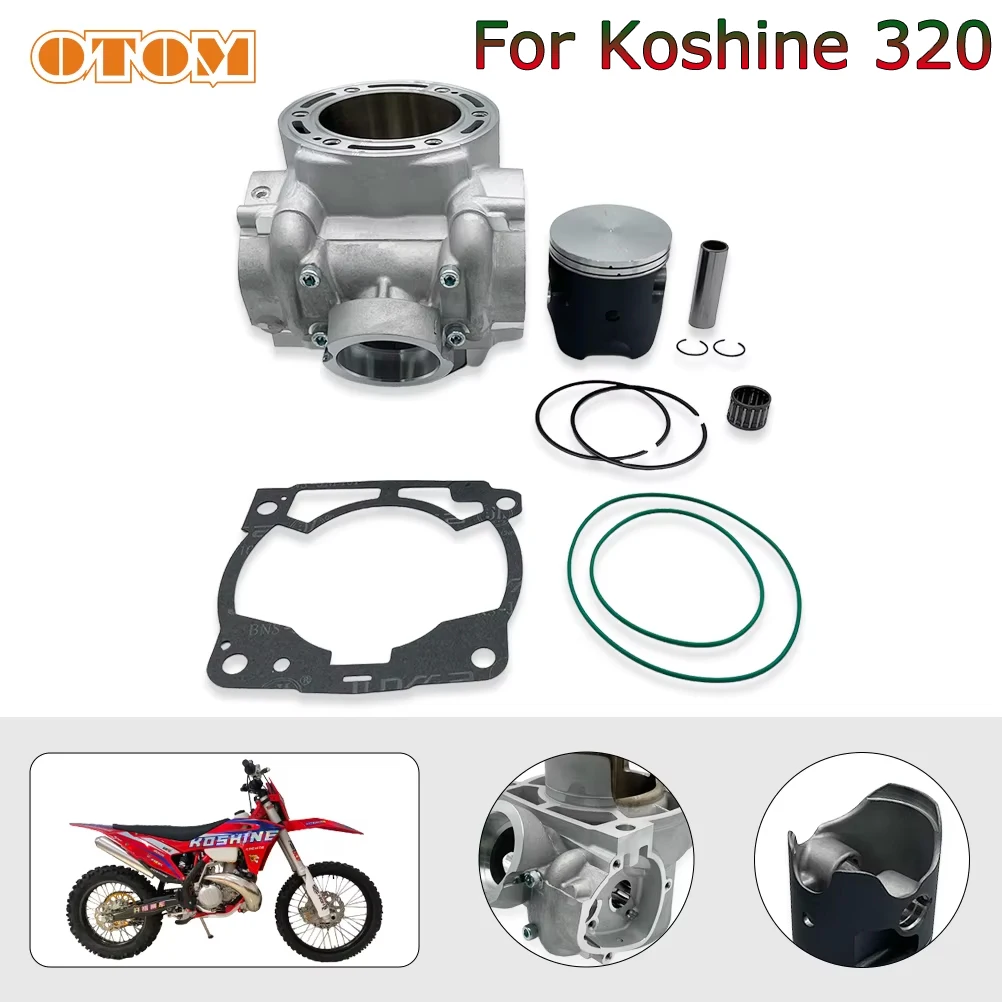 

OTOM Cylinder Kit for Koshine 320 Motorcycle 74mm Cylinder Block Cylinder Gasket Piston Ring Gasket Kit 2 Stroke Fast Shipping