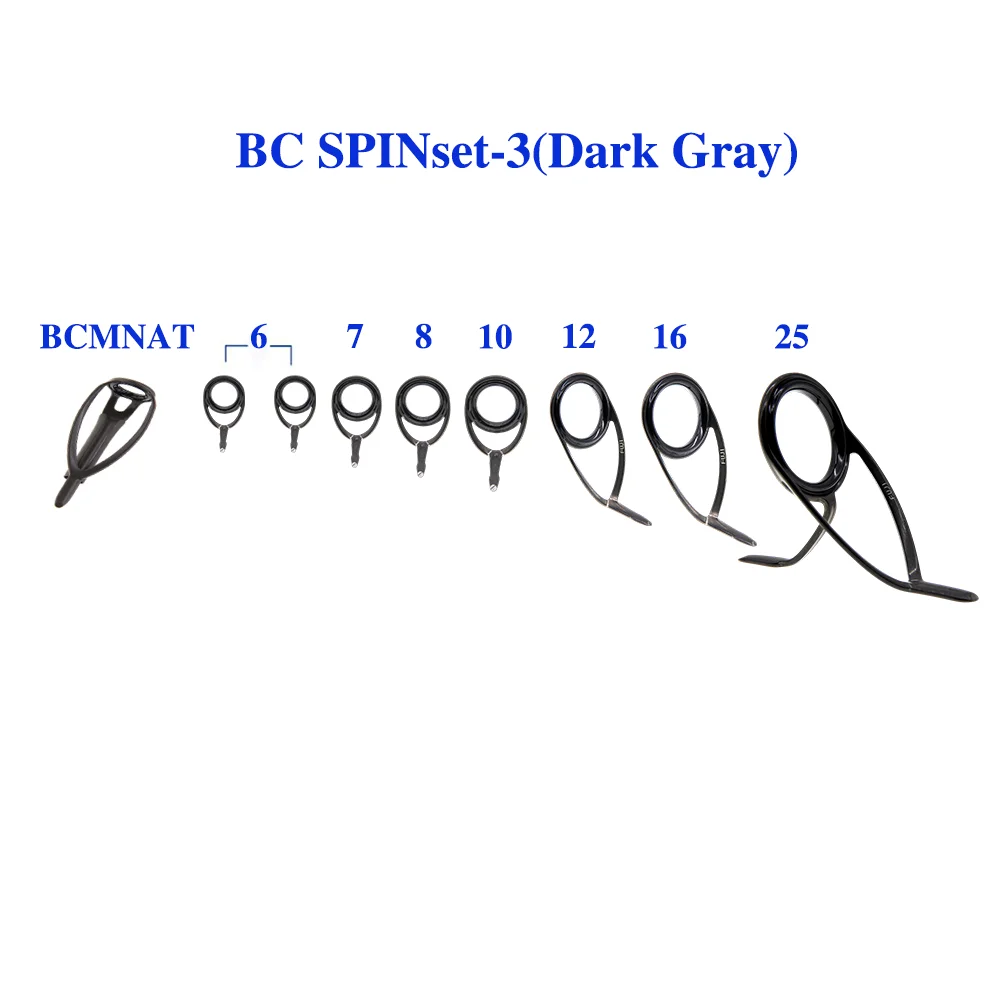 Original Fuji Guide Set KL SPIN Stainless Steel Frame for Bass Seabass Salt Water Light Spin Fishing Rod view 3