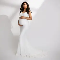 Elegant Solid Prom Dresses Sweetheart Strapless Pregnancy Photography Dressing Gown Customized Ladies Modern Maternity Robes