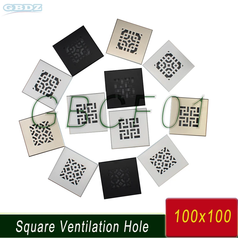 Square Furniture Vent Grille, Ventilation Mesh for Cabinet Wardrobe Shoe Cabinet, Built-in Fridge Oven Tatami Cooling Grille