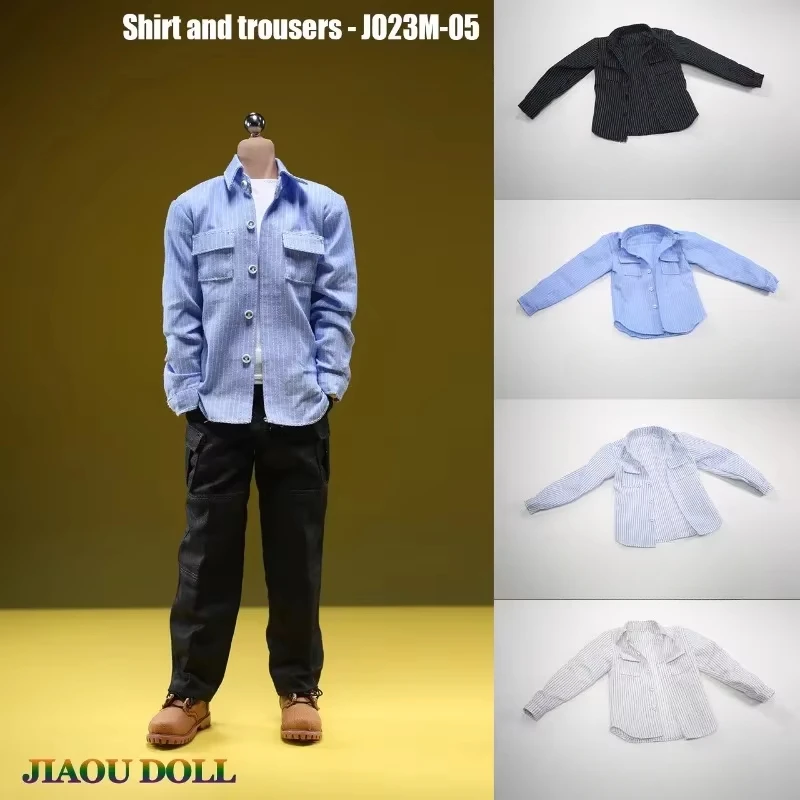 JO23M-05 Scala 1/6 Soldato Maschile Tendenza Camicia Pantaloni Casual Set Modello di Vestiti per 12 Pollici Action Figures Corpo Bambola Giocattoli Display