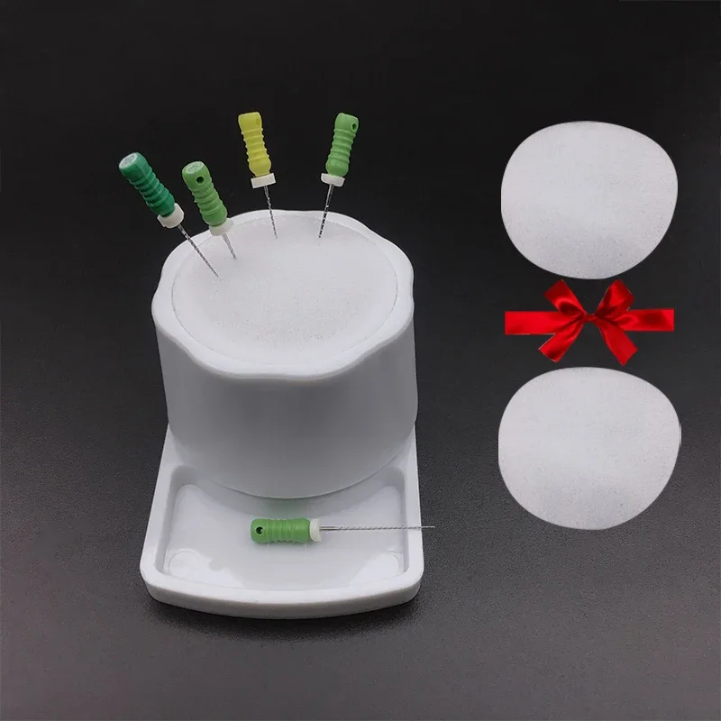 Dental Endo Stand Cleaning Foam File Drills Block Holder With Sponges Base Dentistry Instructment