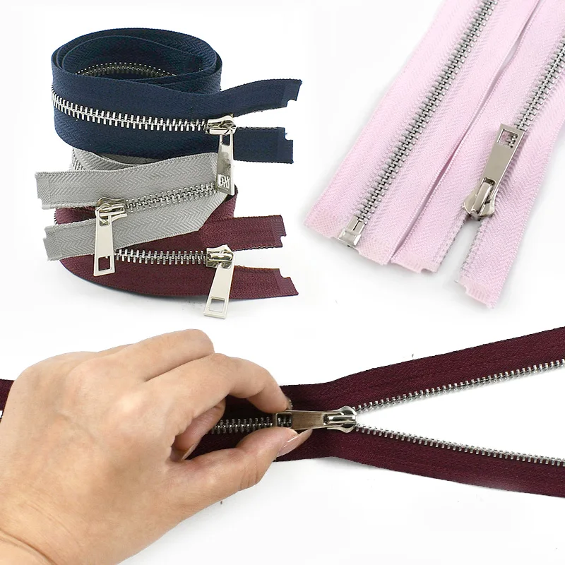 

5/10Pc Meetee 5# Sewing Metal Zippers 15-80cm Close/Open-End Zips Clothes Jeans Zip Pocket Closure Zipper Repair Kit Accessories