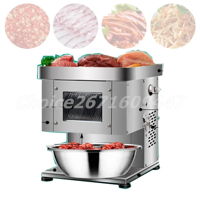 

Commercial Meat Slicer Stainless Steel Fully Automatic Countertop Meat Slicer Slicing Shredding Machine for Sale