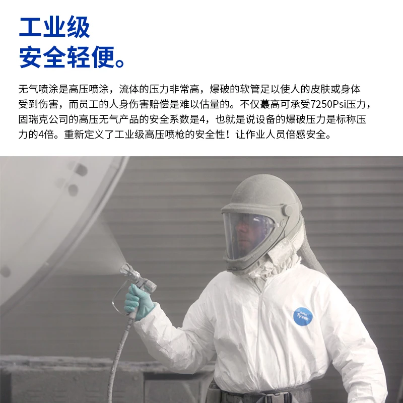 Nowy pistolet natryskowy XTR7+/724 ze stali nierdzewnej, ręczny pistolet wysokociśnieniowy bezpowietrzny, przemysłowy, do farb o wysokiej lepkości, antykorozyjny.