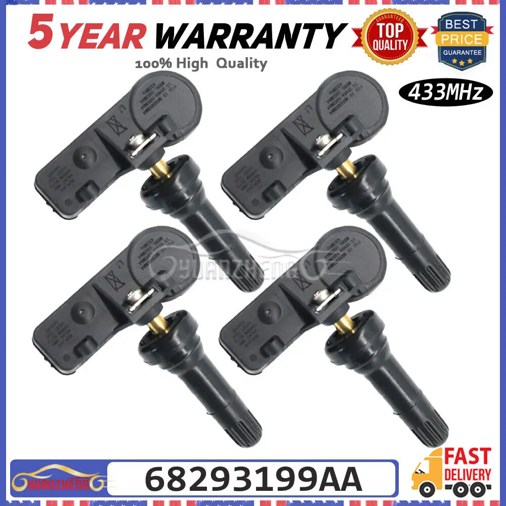 

68293199 Датчик давления в автомобильных шинах AA для Dodge Ram 1500 TRUCKS 2019 2020, система контроля давления в шинах, 433 МГц 68293199 АБ