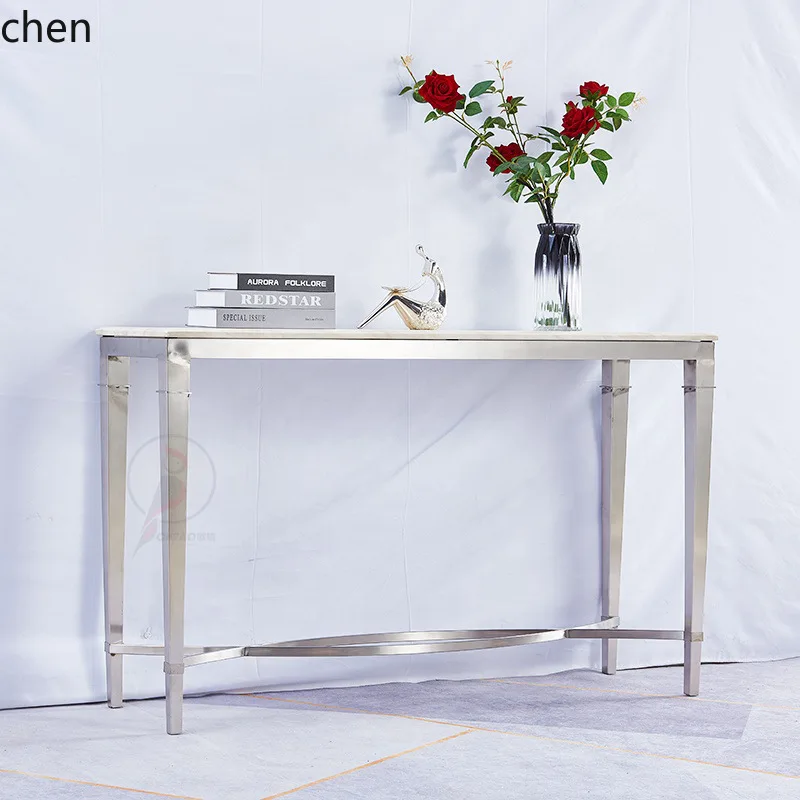 

PYH Nordic Modern Light Luxury Table Steel Entryway Console Entryway Cabinet Decorative Table Partition
