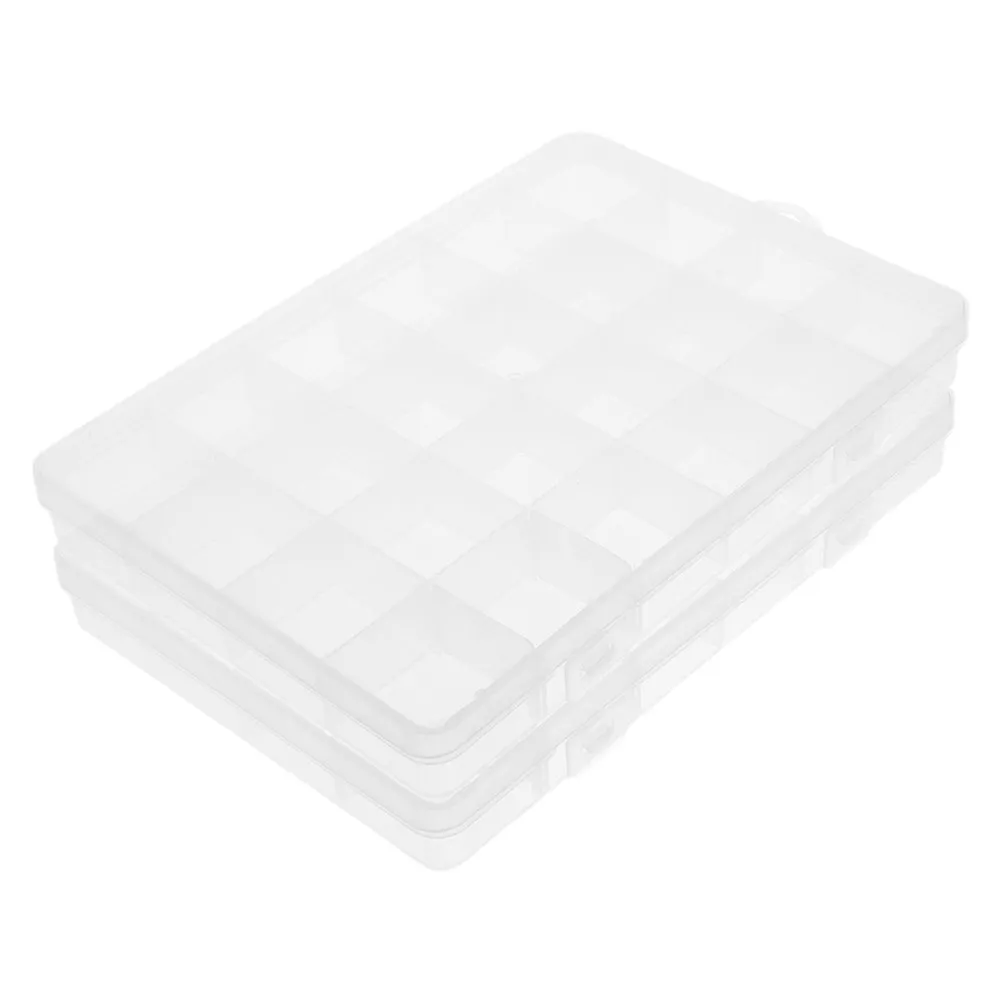 

2Pcs Heavy Duty Fishing Gear Box Multi Compartment Organizer Waterproof Portable Container for Tackle Lures Jewelry Small