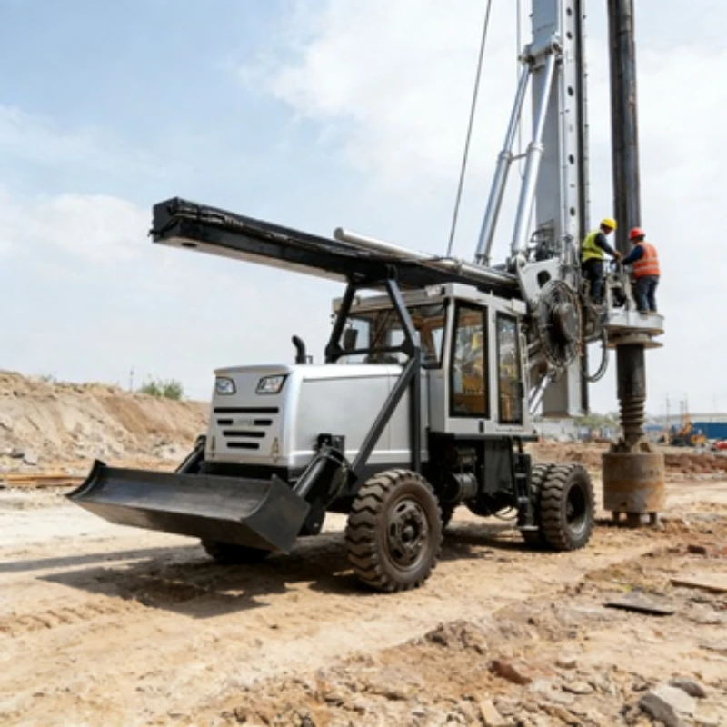 50m Crawler Rotary Pile Drilling Rig with SANY Chassis, High Torque 400KN.M for Tough Job