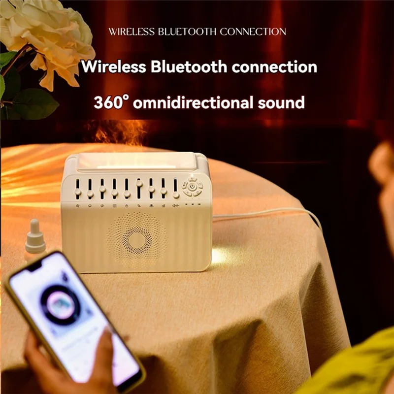 Bluetooth Speaker White Noise Sleep Aid Night Light Diffuser Humidifier Machine Free Combination Of 8 Goup Nature Sound