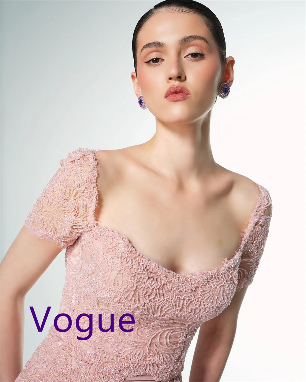 Abiti da sera rosa personalizzati di alta qualità Temperamento senza spalline maniche corte Abito da ritorno a casa Vestido De Festa di lusso