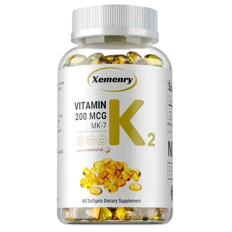 Vitamin K2 MK-7 Supplement - Supports Calcium Absorption, Bones, Joint, Immunity and Heart Health, Easy To Swallow