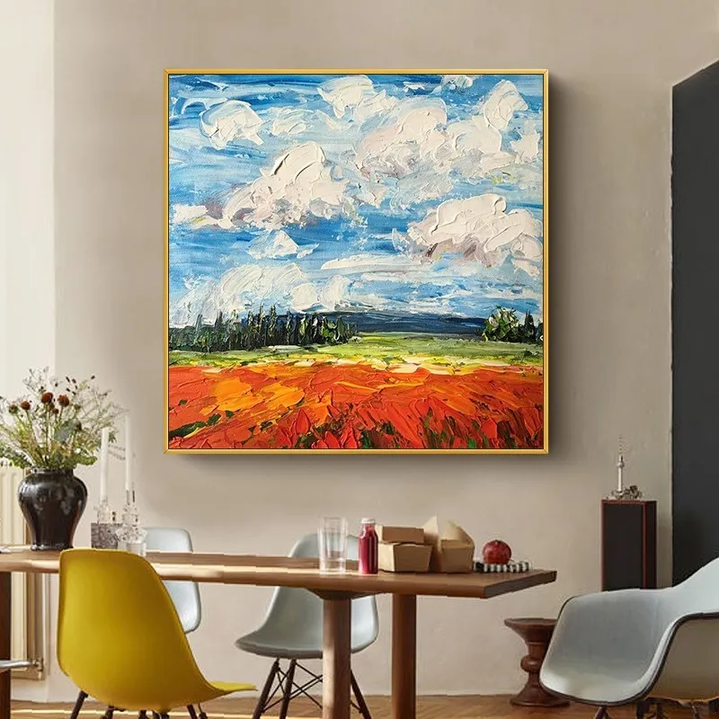 

OQ 100% Hand Painted Oil Painting On Canvas Abstract Landscape Picture Wall Art Living Room Home Decoration Handmade Unframed