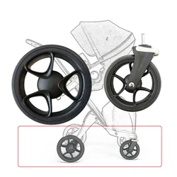 Stroller Wheel For Stokke Xplory V4 V5 V6 Pushchair Front Or Back Wheel With Tire Axle DIY Baby Buggy Replace  Accessories