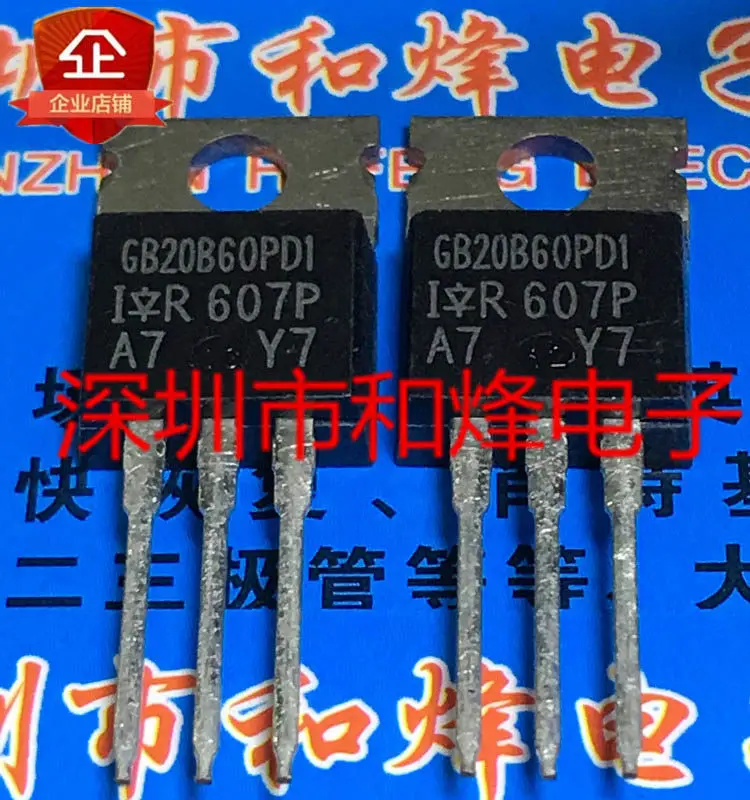 10PCS/LOT IRGB20B60PD1 GB20B60PD1 TO-220 600V 20A Datasheet - Componente Eletrônico para Uso Profissional