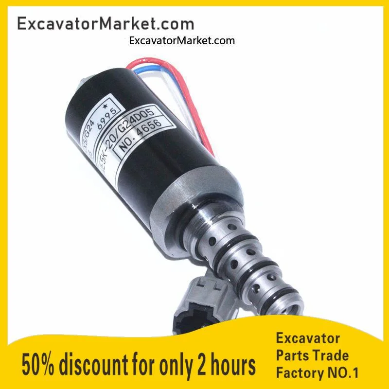 

For Kato excavator HD820/1250/1430 hydraulic pump proportional valve with wire KWE5K-20/G24D05 parts Excavator Accessories