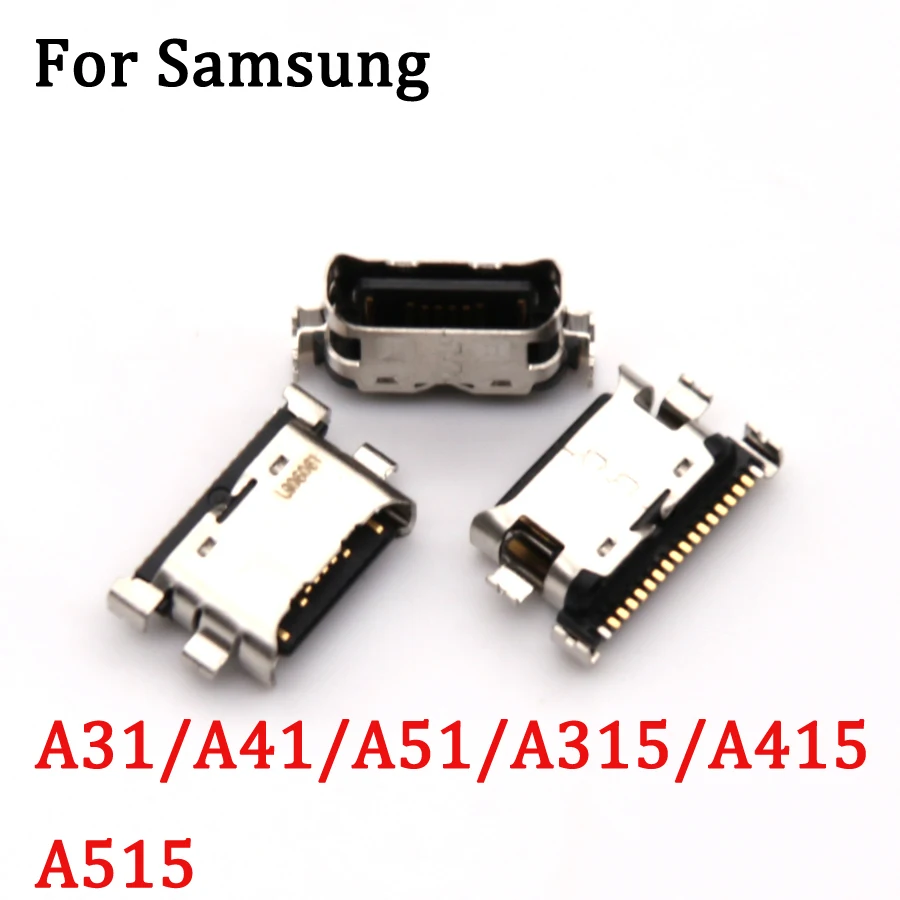 2Pcs For Samsung A20 A30 A50 A70 A51 A71 A21s A01 A30s A50s A20s A11 A21 A31 A52 Type-C USB Charger Jack Connector Charging Port