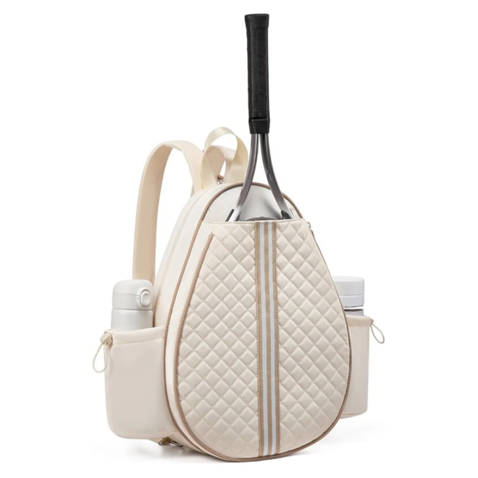 حقيبة تنس بسحاب للإغلاق، سعة كبيرة، مقاومة للماء، حقيبة كروس للتنس، حزام قابل للتعديل، حقيبة ظهر لمضرب التنس من البوليستر #1