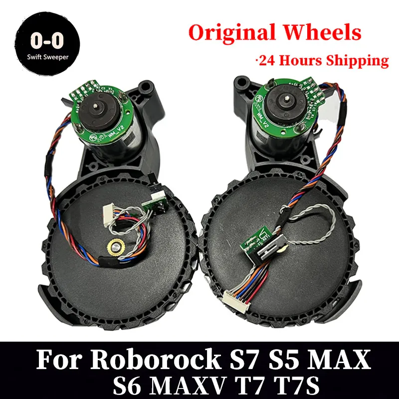 

New Original For Xiaomi Roborock S7 S5 MAX S6 MAXV T7 T7S Accessories Replacement Left Right Travel Wheels Robot Vacuum Cleaner