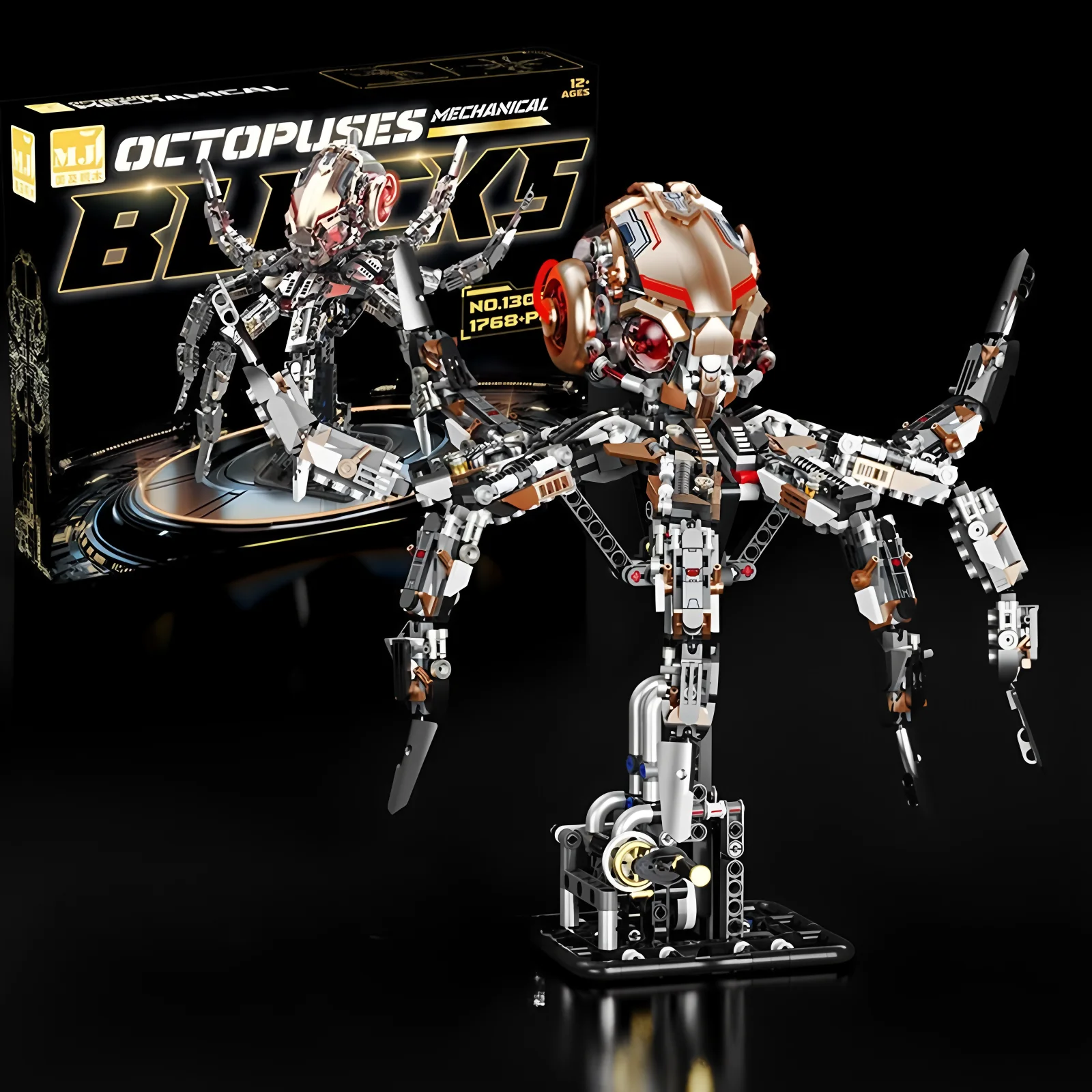 1768 pcs octopus building block model children mechanical science building block educational toy birthday gift new produc