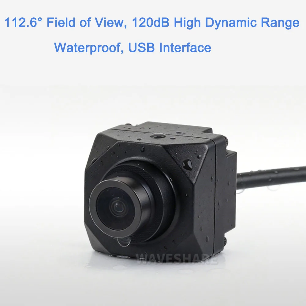 Waveshare 2MP Camera PS5268 Sensor Fixed Focus Rolling Shutter IP67 Waterproof