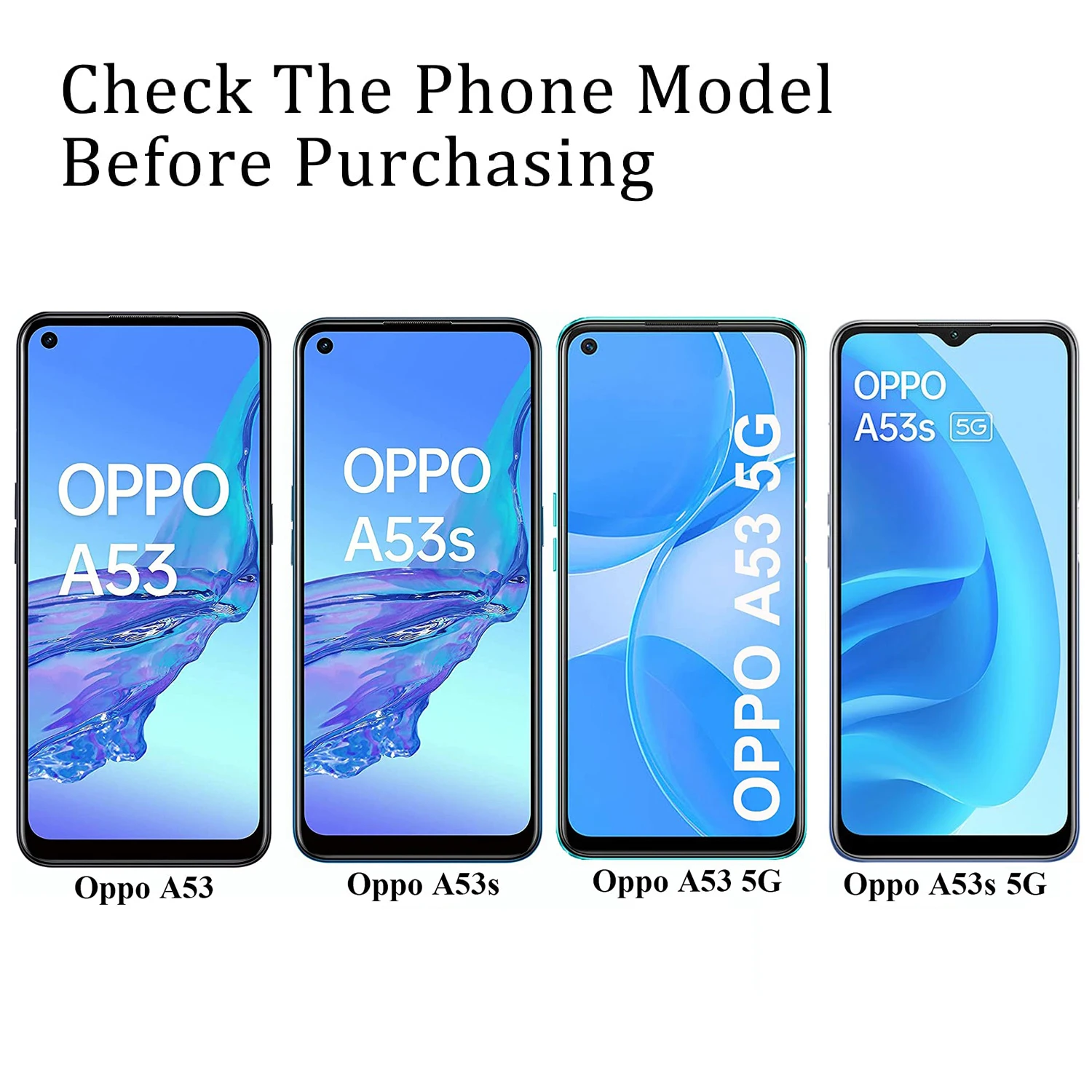 9H Screen Protector For OPPO A53 A53S 5G 2/4Pcs HD Tempered Glass Film