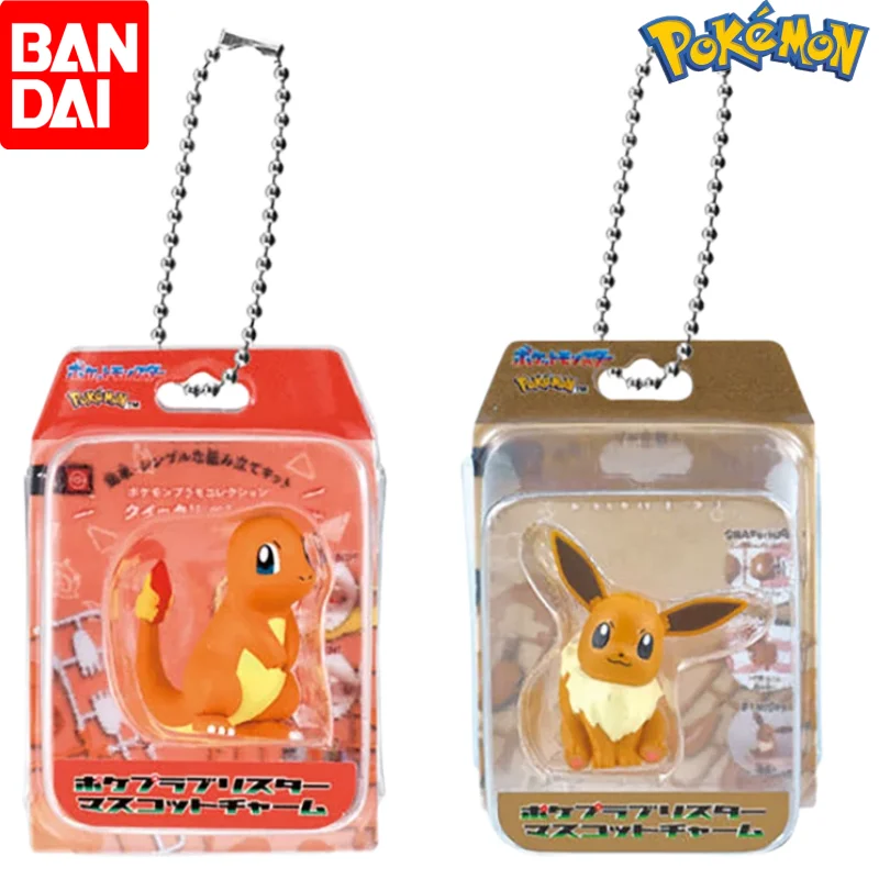 Bandai Original Pokemon Gashapon Pendant Mini Figure Collectible Model Charmander Eevee Bulbasaur Desktop Decor Anime Hobby