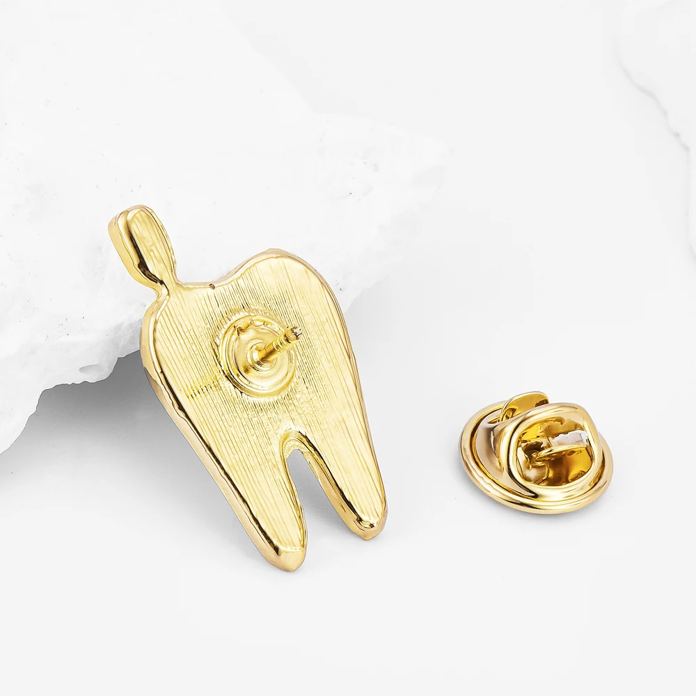 Creative Endodontic Enamel Brooch Tooth Pin Dentist Nurse Badge Lapel Jacket Accessories Jewelry Suitable for Hospital Souvenirs