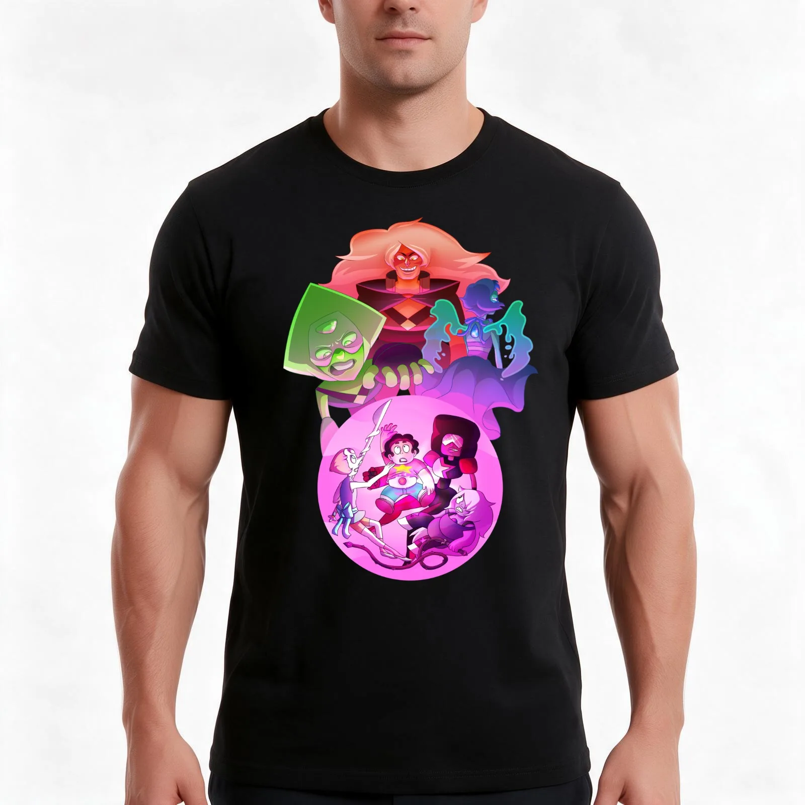 Believe in Steven T-Shirt, Summer Casual Cotton Tee, Oversized Streetwear Tops, Vintage Graphic Print, Loose Fit Short Sleeve